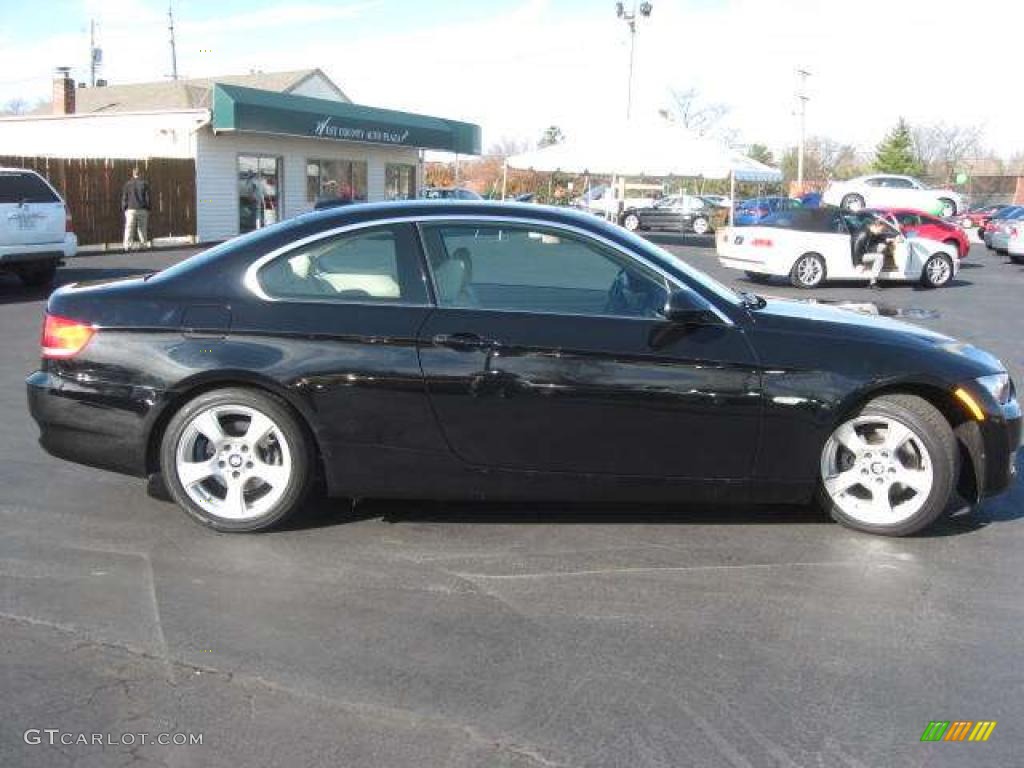 2007 3 Series 328i Coupe - Jet Black / Beige photo #17