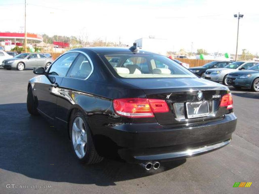 2007 3 Series 328i Coupe - Jet Black / Beige photo #20