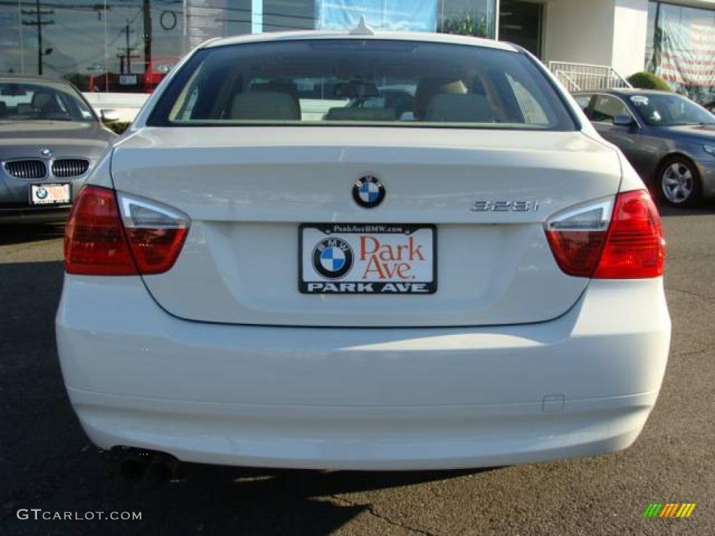 2007 3 Series 328i Sedan - Alpine White / Beige photo #7