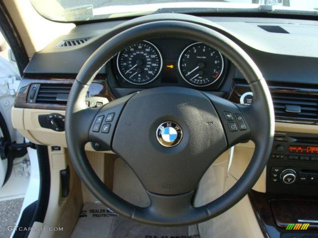 2007 3 Series 328i Sedan - Alpine White / Beige photo #13