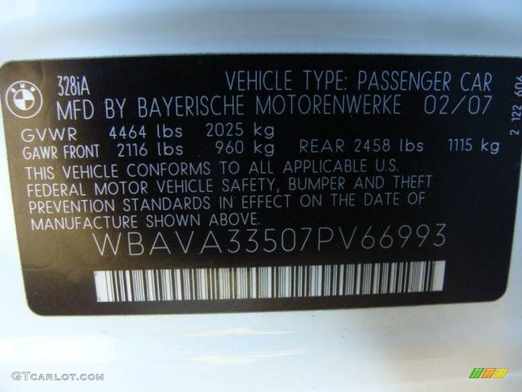 2007 3 Series 328i Sedan - Alpine White / Beige photo #26