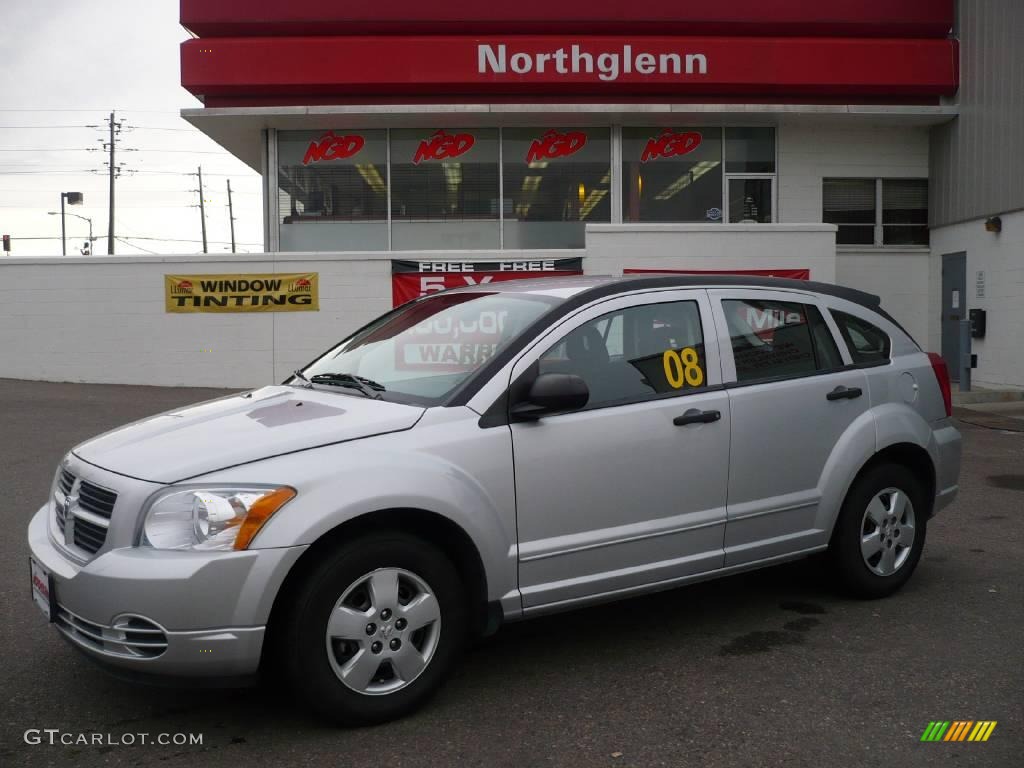 2008 Caliber SE - Bright Silver Metallic / Dark Slate Gray photo #1