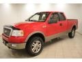 2005 Bright Red Ford F150 Lariat SuperCab 4x4  photo #3