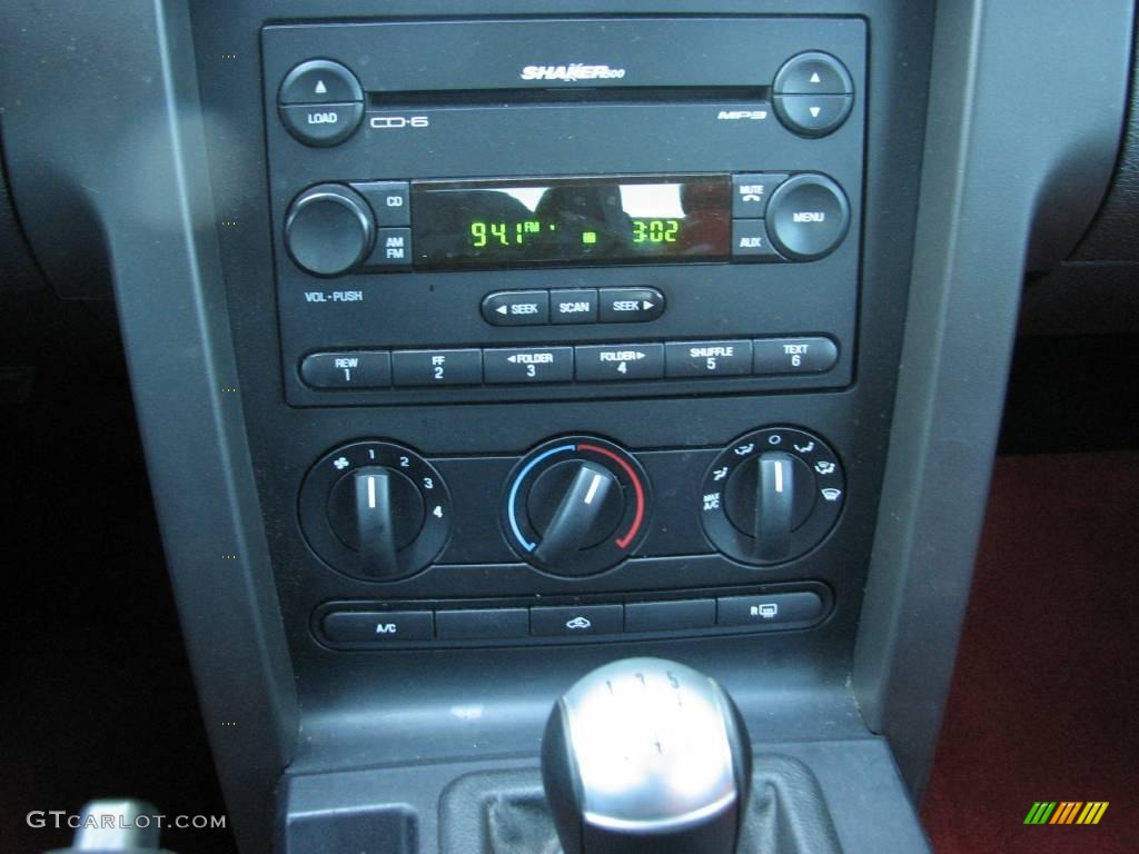 2006 Mustang GT Premium Coupe - Black / Red/Dark Charcoal photo #14