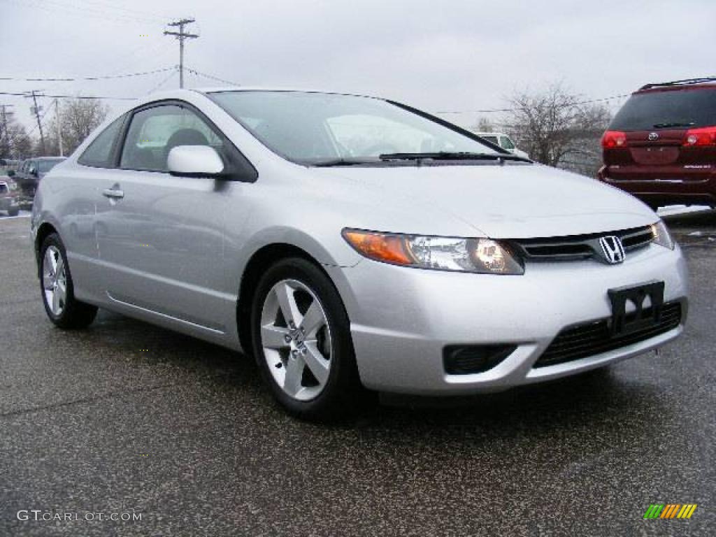 2006 Civic EX Coupe - Alabaster Silver Metallic / Black photo #1