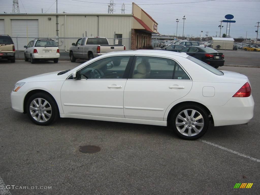 2007 Accord EX-L V6 Sedan - Taffeta White / Ivory photo #2