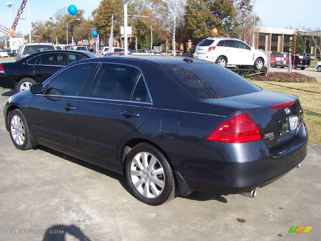 2007 Accord EX-L V6 Sedan - Graphite Pearl / Gray photo #3