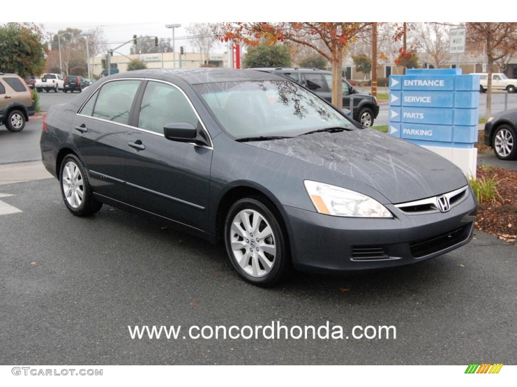 2007 Accord SE V6 Sedan - Graphite Pearl / Gray photo #1