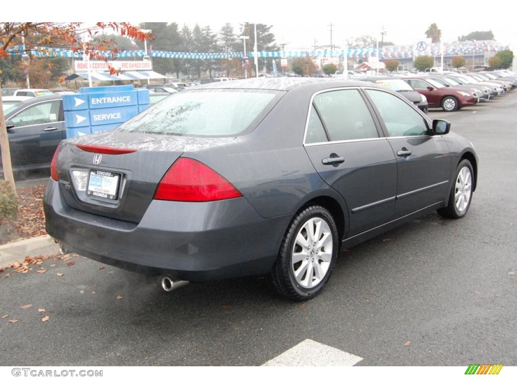 2007 Accord SE V6 Sedan - Graphite Pearl / Gray photo #3