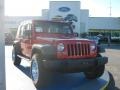 2007 Flame Red Jeep Wrangler Unlimited X 4x4  photo #1