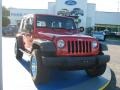 2007 Flame Red Jeep Wrangler Unlimited X 4x4  photo #9