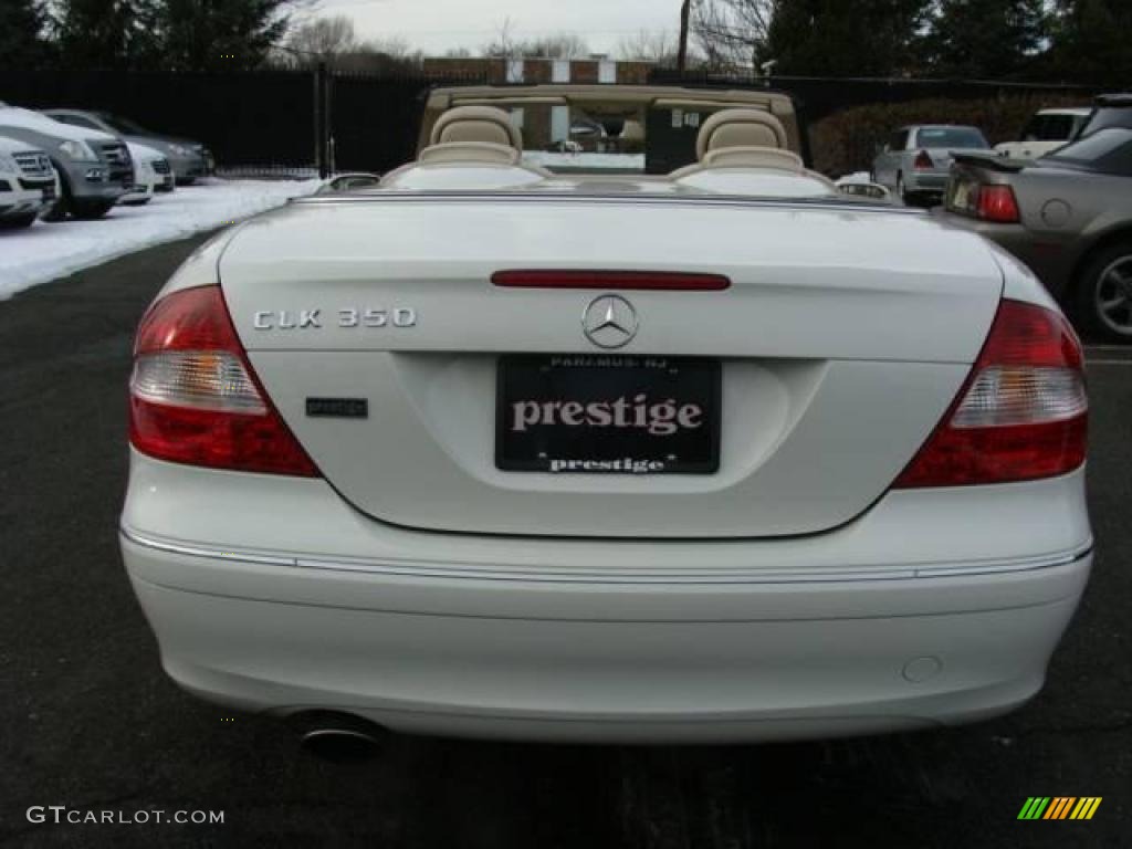 2008 CLK 350 Cabriolet - Arctic White / Stone photo #5