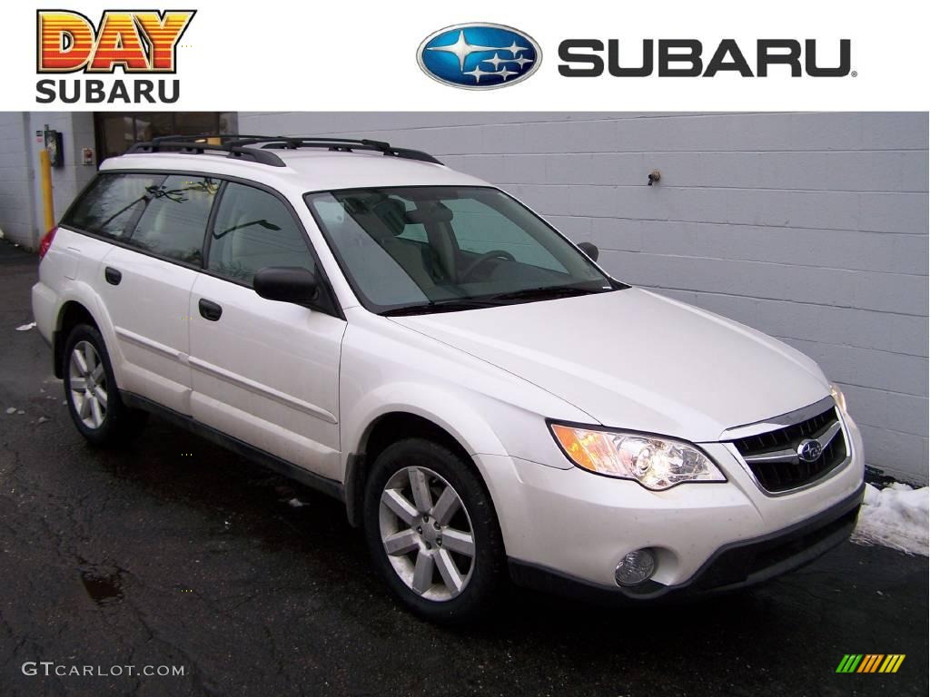 2008 Outback 2.5i Wagon - Satin White Pearl / Warm Ivory photo #1