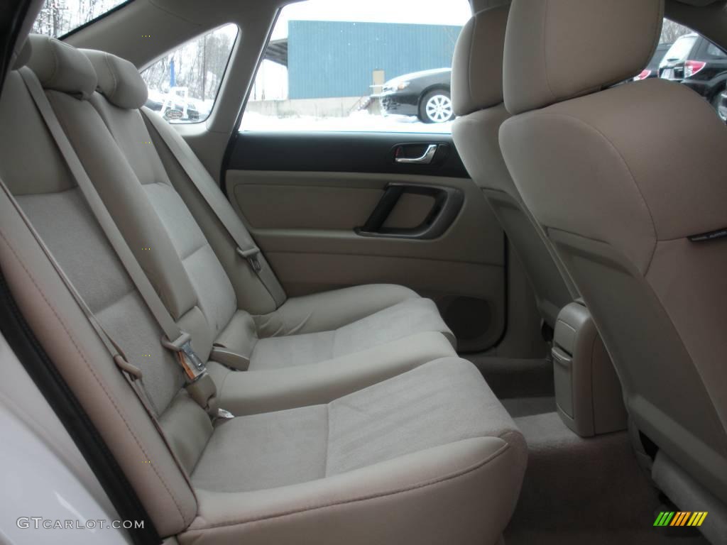 2008 Legacy 2.5i Sedan - Satin White Pearl / Warm Ivory photo #12