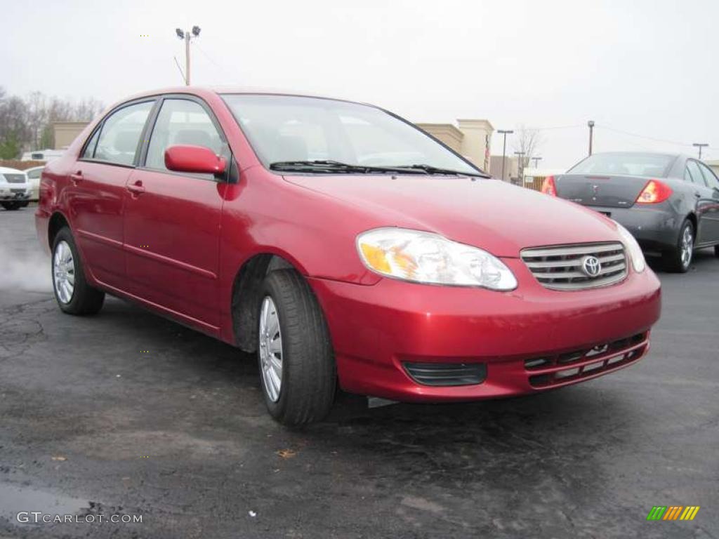 2004 Corolla LE - Impulse Red / Pebble Beige photo #15