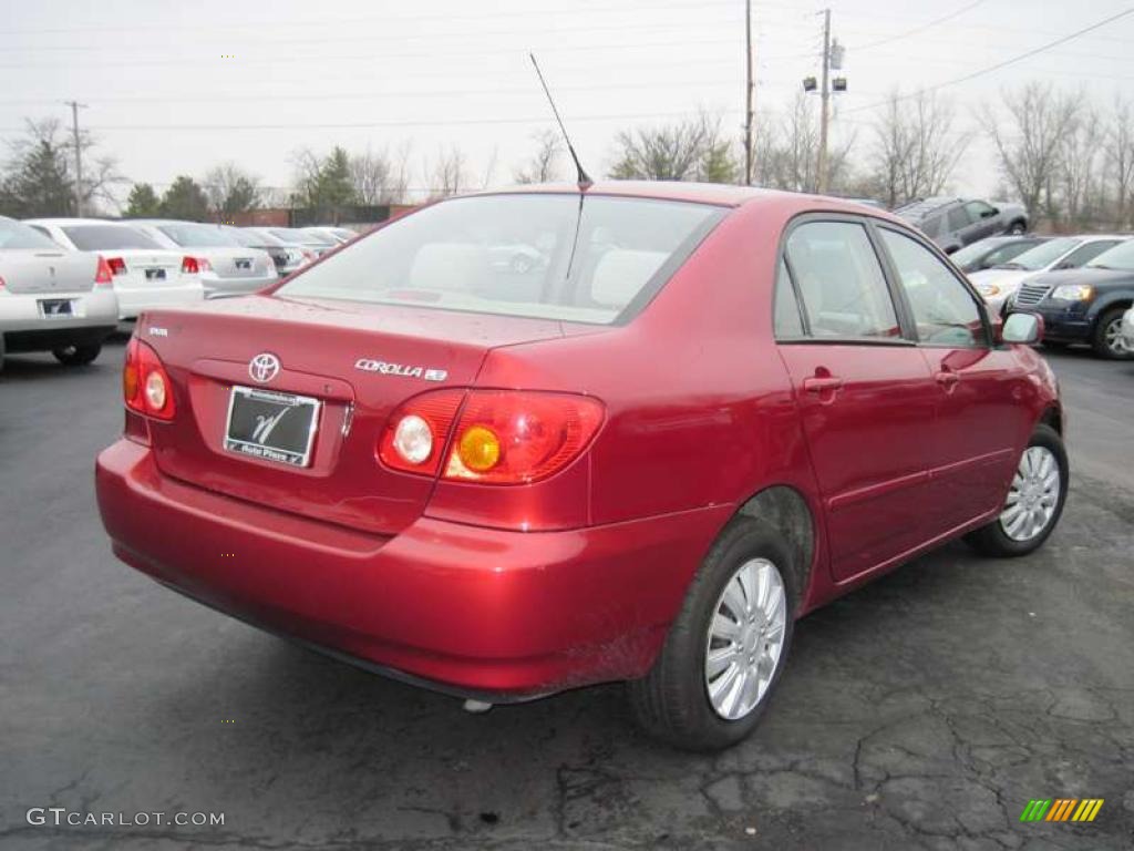 2004 Corolla LE - Impulse Red / Pebble Beige photo #17