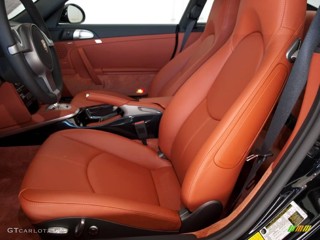 Black/Terracotta Interior 2010 Porsche 911 Carrera 4S Coupe Photo #23926934