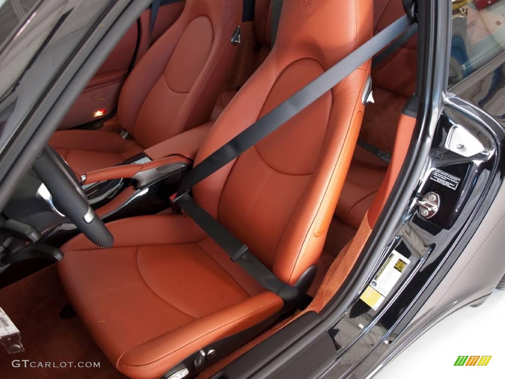 Black/Terracotta Interior 2010 Porsche 911 Carrera 4S Coupe Photo #23926962