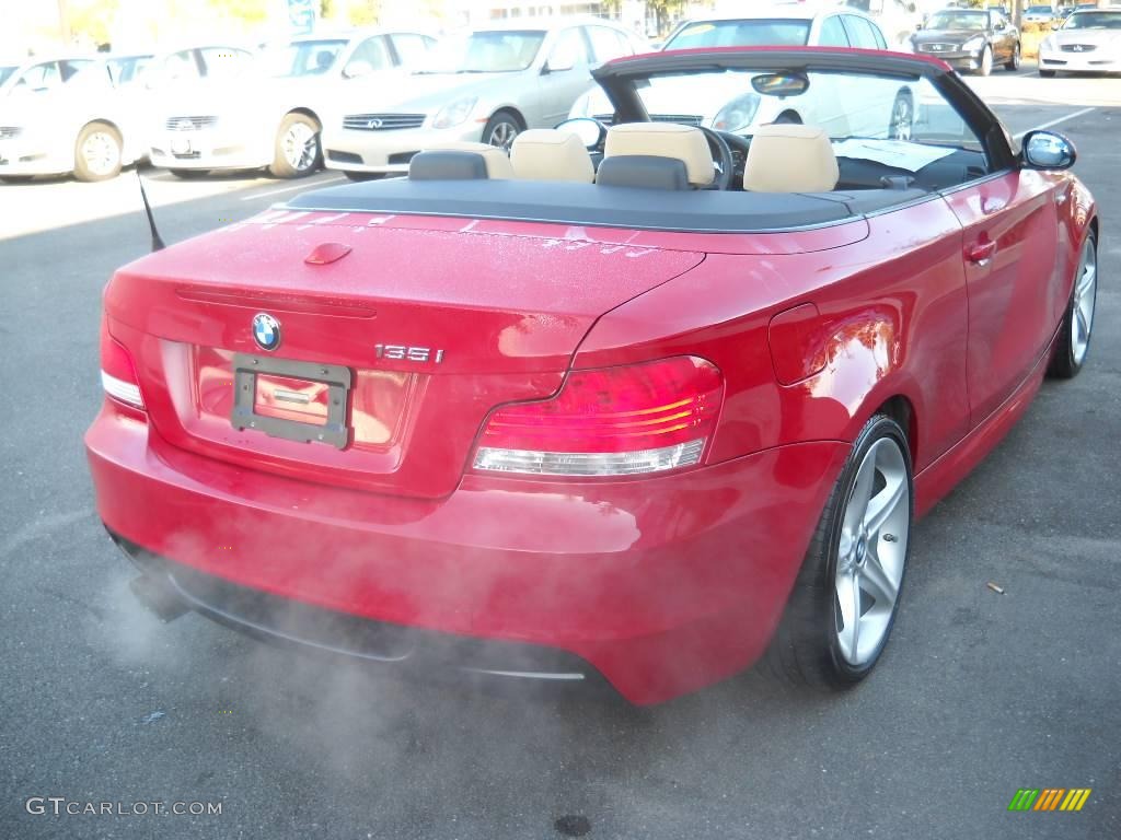 2008 1 Series 135i Convertible - Crimson Red / Savanna Beige photo #19