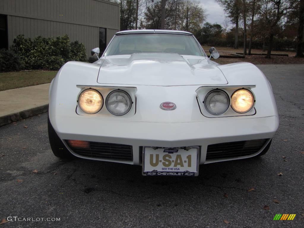 Classic White Chevrolet Corvette