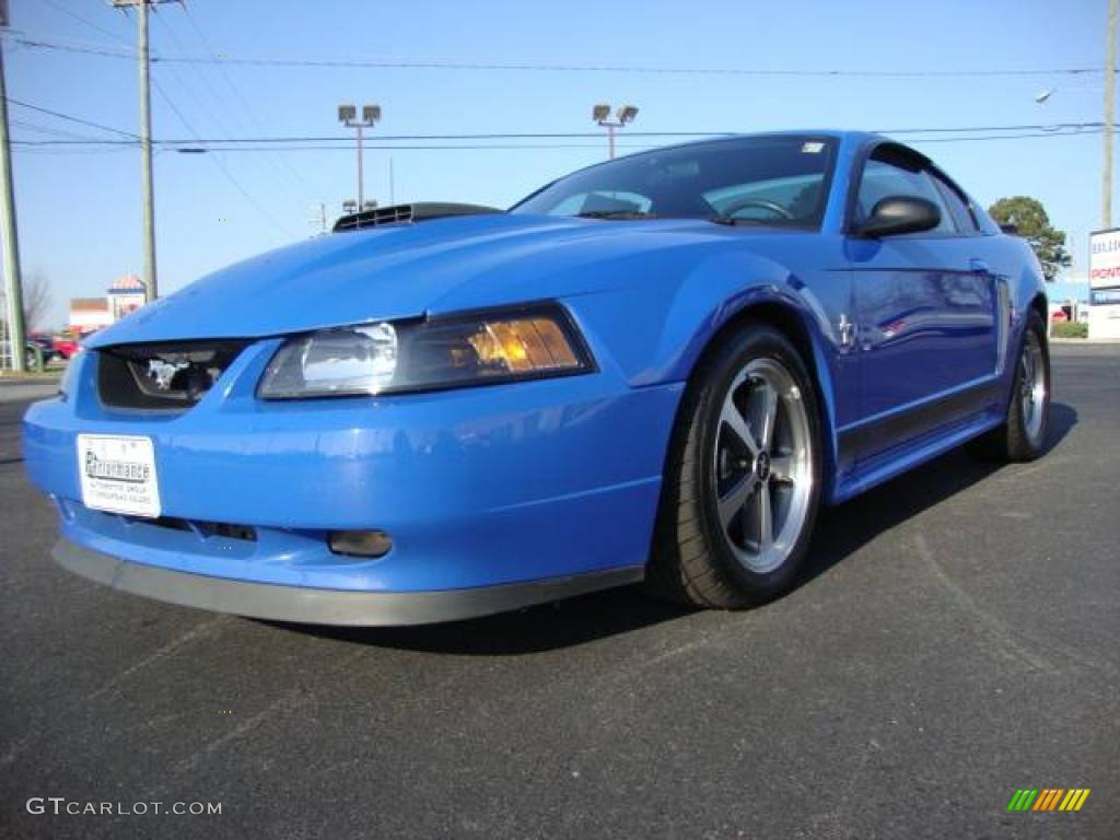 2003 Mustang Mach 1 Coupe - Azure Blue / Dark Charcoal photo #1