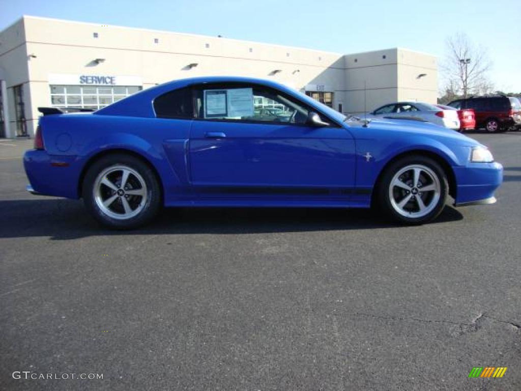 2003 Mustang Mach 1 Coupe - Azure Blue / Dark Charcoal photo #6