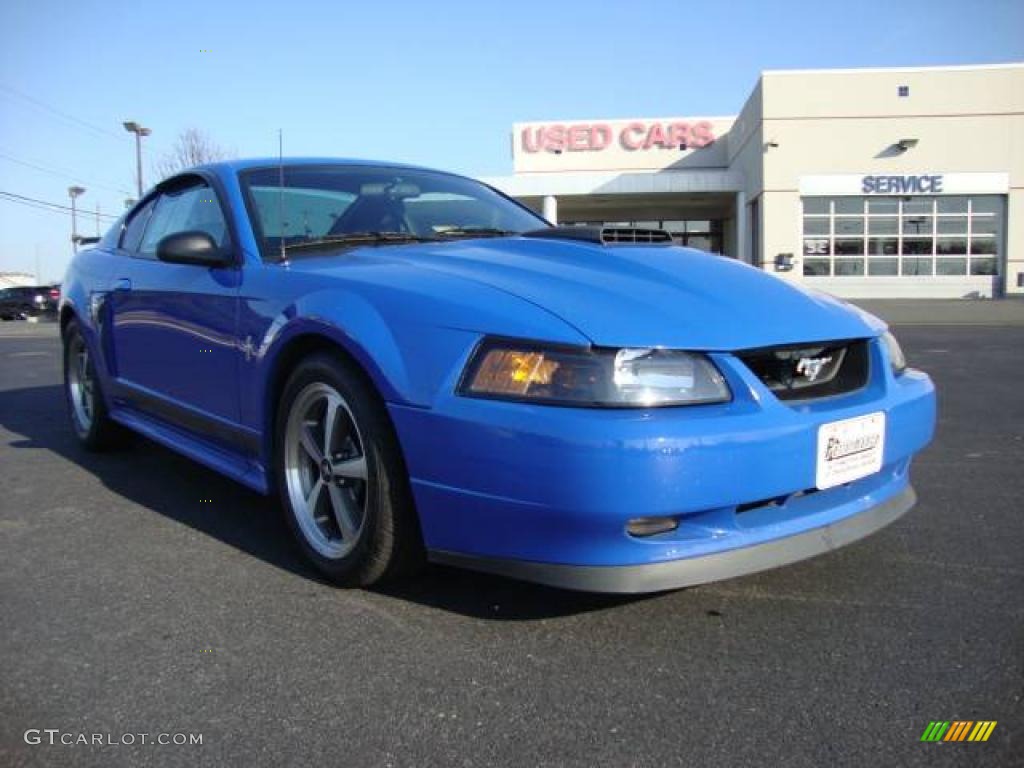 2003 Mustang Mach 1 Coupe - Azure Blue / Dark Charcoal photo #7