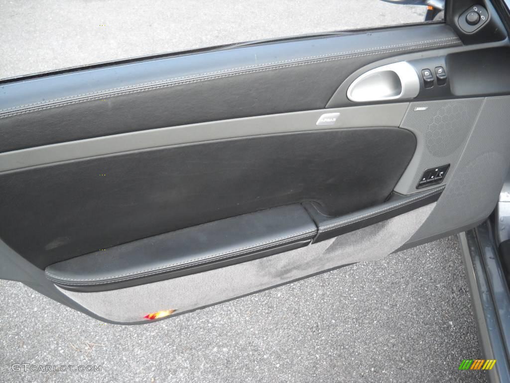 2006 Porsche Boxster S Black/Stone Grey Door Panel Photo #23929010