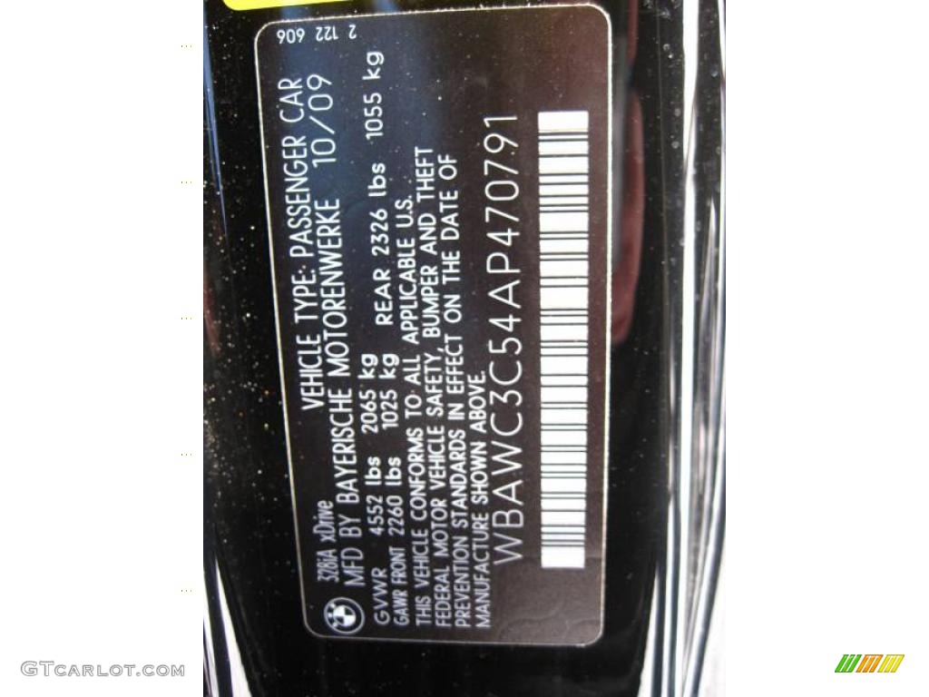 2010 3 Series 328i xDrive Coupe - Jet Black / Black photo #16