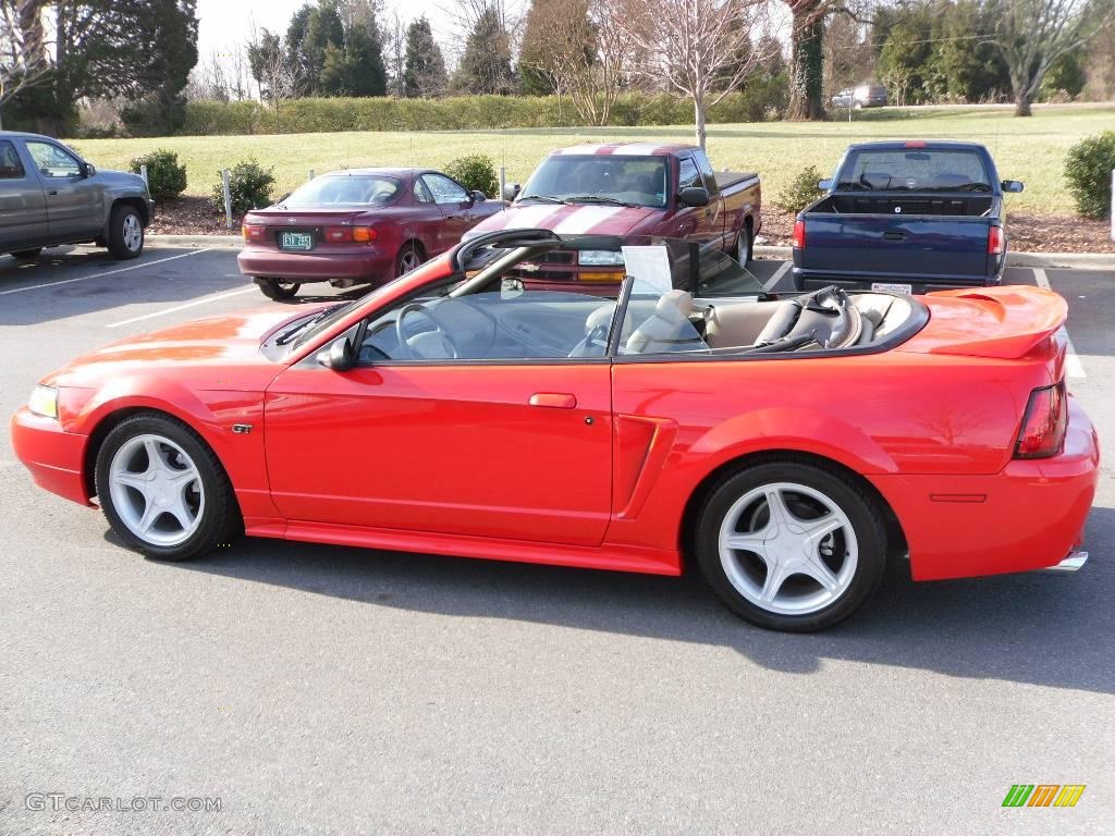 2000 Mustang GT Convertible - Performance Red / Medium Parchment photo #3