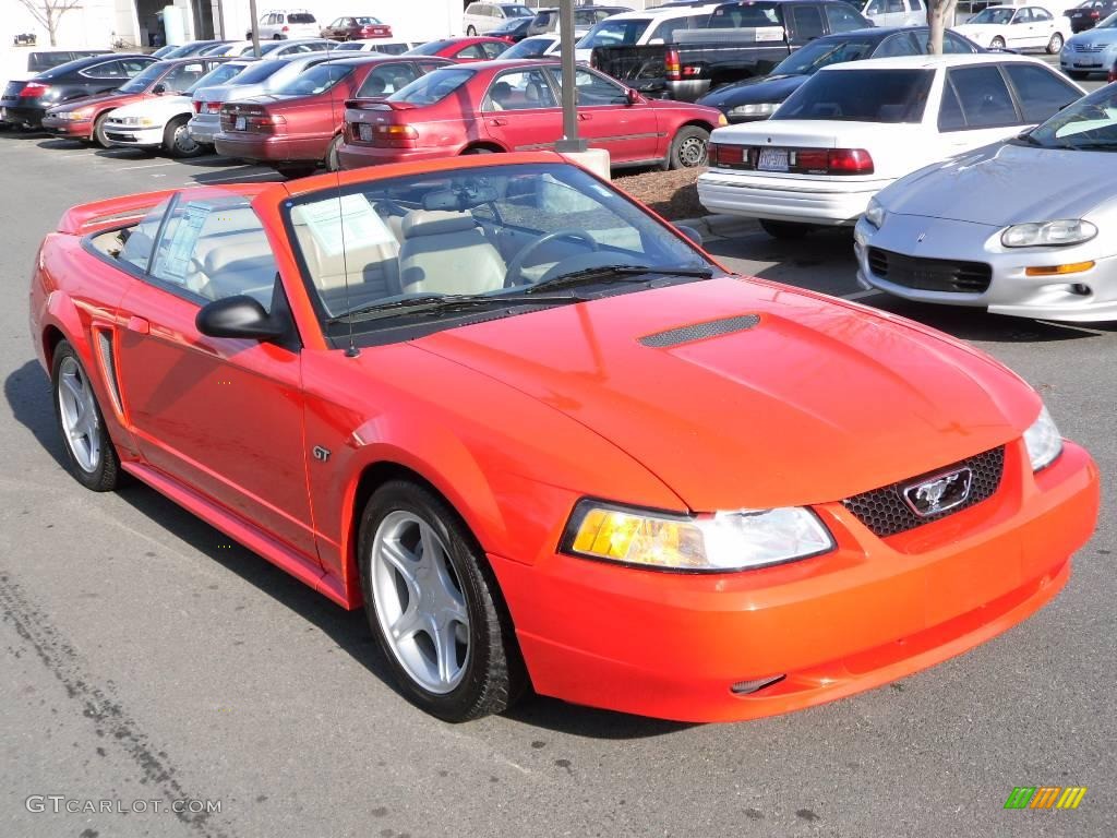 2000 Mustang GT Convertible - Performance Red / Medium Parchment photo #6