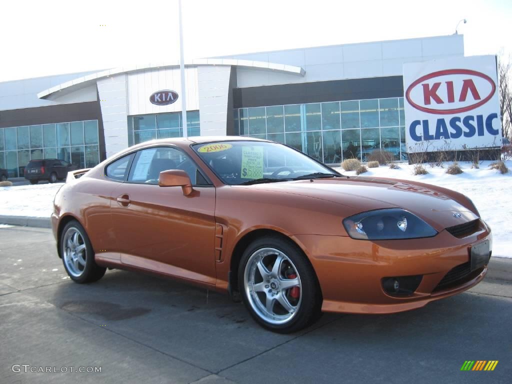 2006 Tiburon SE - Orange Crush / Black photo #1