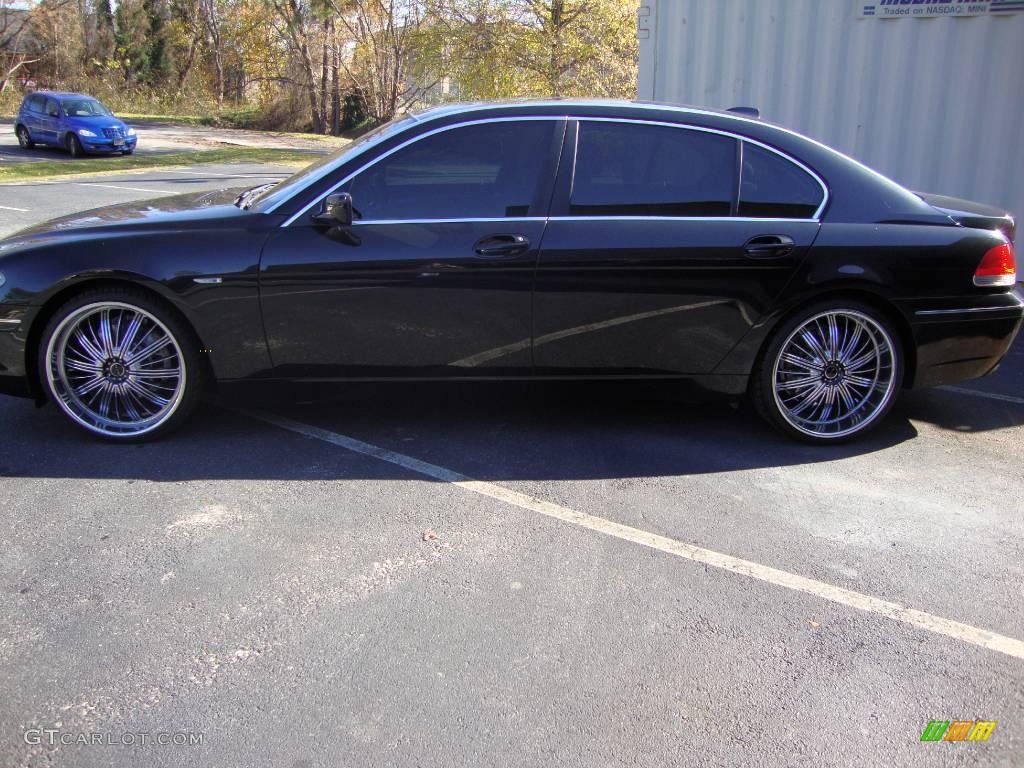 2004 7 Series 745Li Sedan - Black Sapphire Metallic / Black/Black photo #9