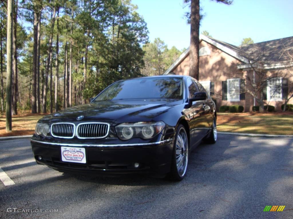 2004 7 Series 745Li Sedan - Black Sapphire Metallic / Black/Black photo #40