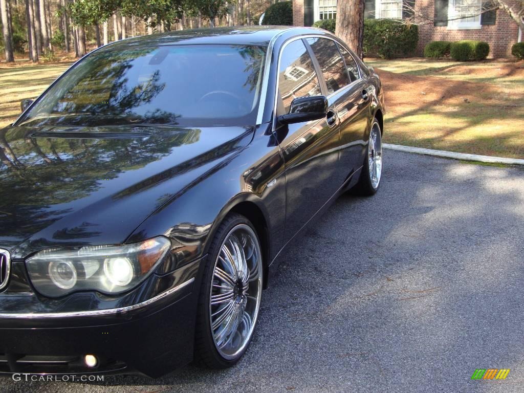 2004 7 Series 745Li Sedan - Black Sapphire Metallic / Black/Black photo #44