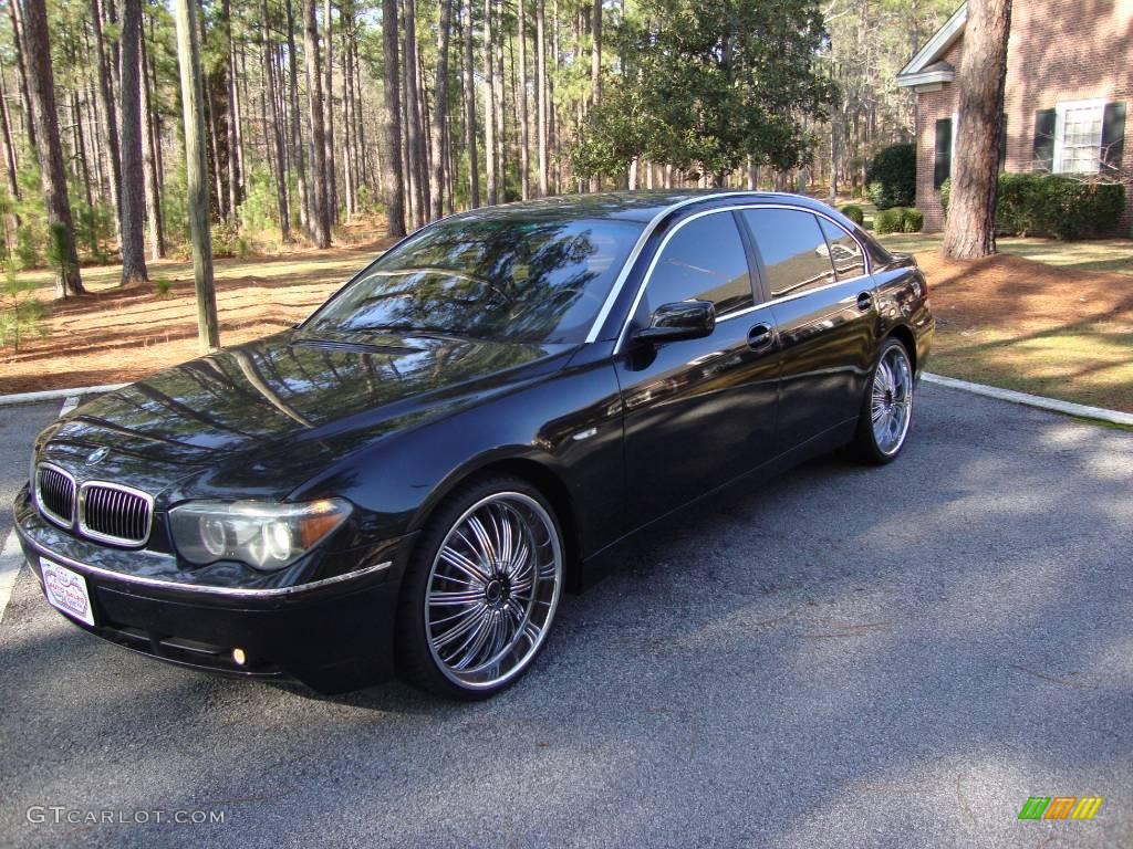 2004 7 Series 745Li Sedan - Black Sapphire Metallic / Black/Black photo #45