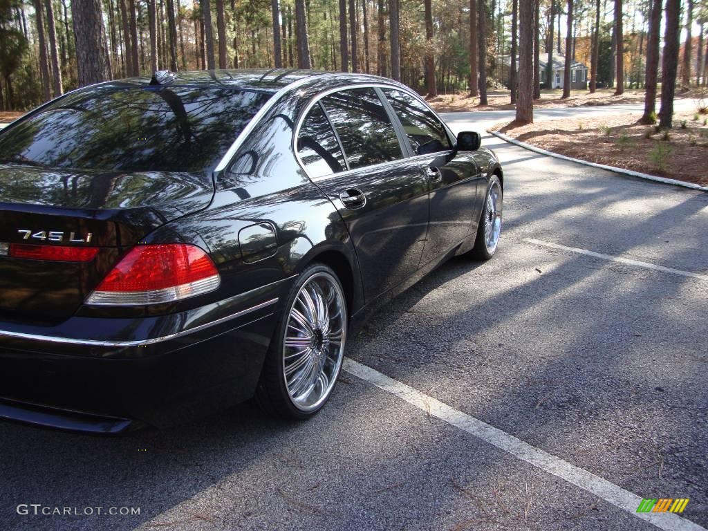 2004 7 Series 745Li Sedan - Black Sapphire Metallic / Black/Black photo #47