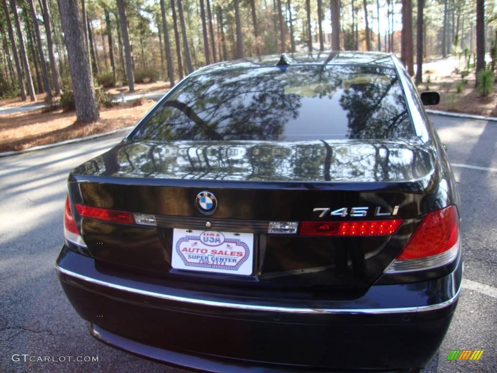 2004 7 Series 745Li Sedan - Black Sapphire Metallic / Black/Black photo #55