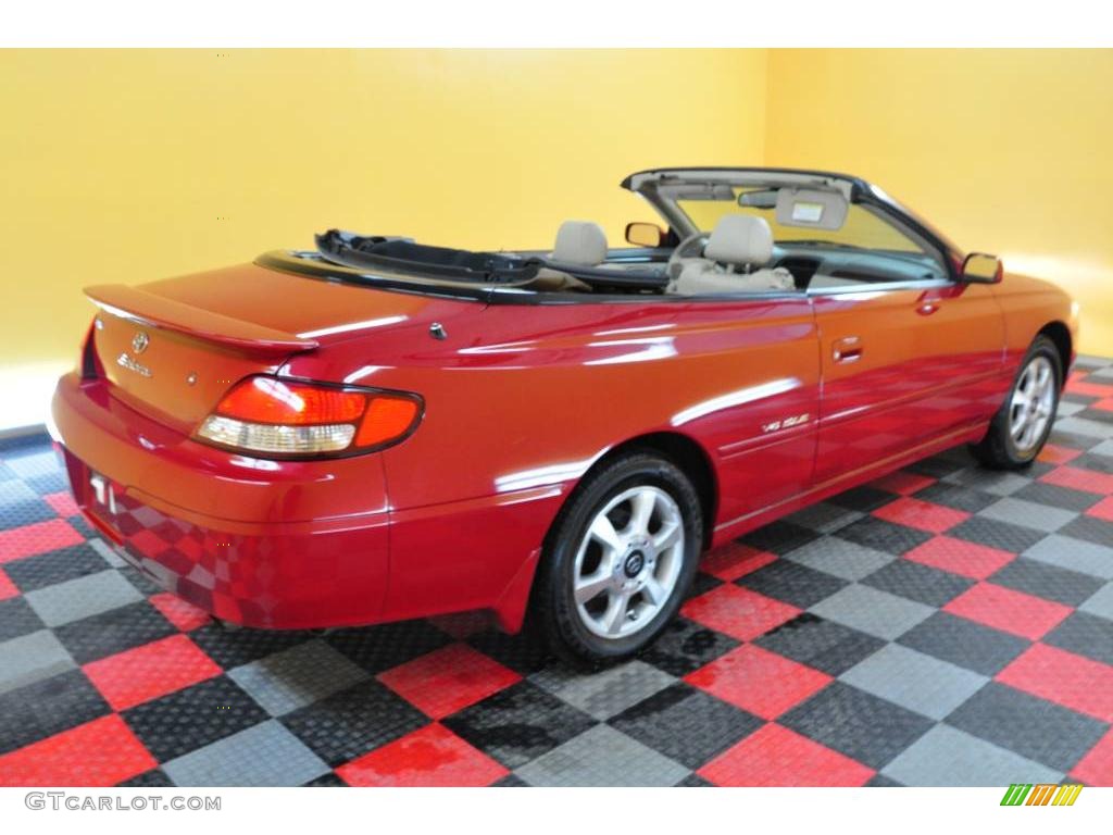 2000 Solara SLE V6 Convertible - Red Flame Metallic / Ivory photo #8