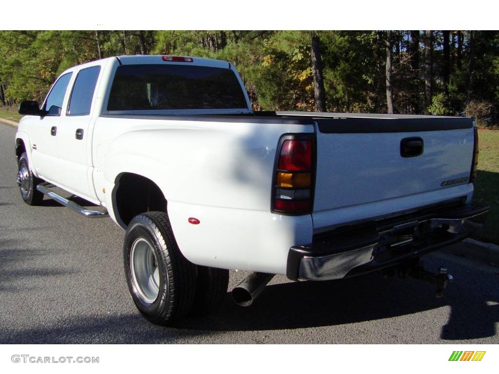 2003 Silverado 3500 LT Crew Cab 4x4 Dually - Summit White / Dark Charcoal photo #8