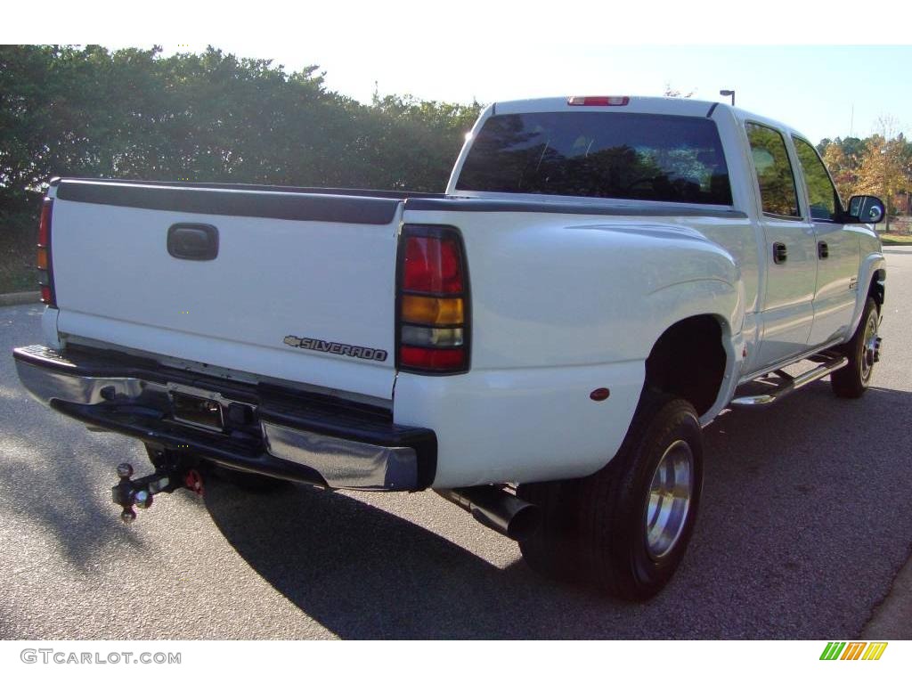 2003 Silverado 3500 LT Crew Cab 4x4 Dually - Summit White / Dark Charcoal photo #12