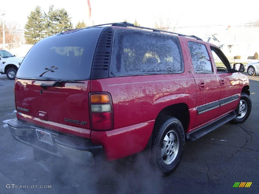 2002 Suburban 1500 LT 4x4 - Victory Red / Medium Gray/Neutral photo #5