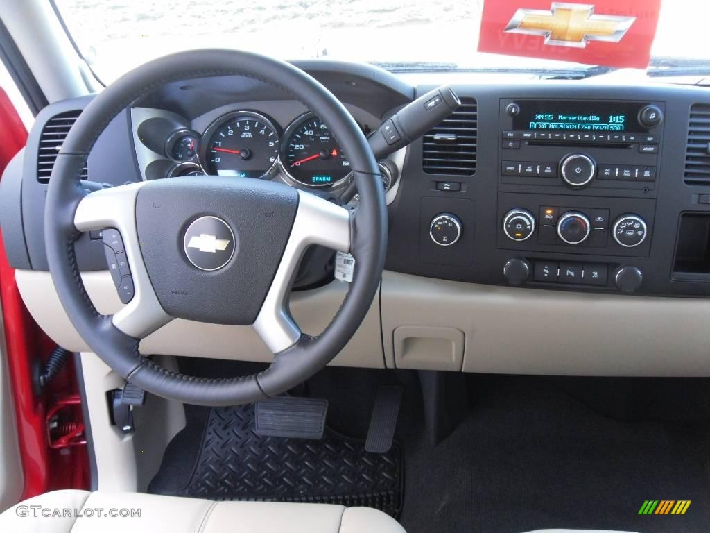 2010 Silverado 1500 LT Extended Cab 4x4 - Victory Red / Light Cashmere/Ebony photo #23