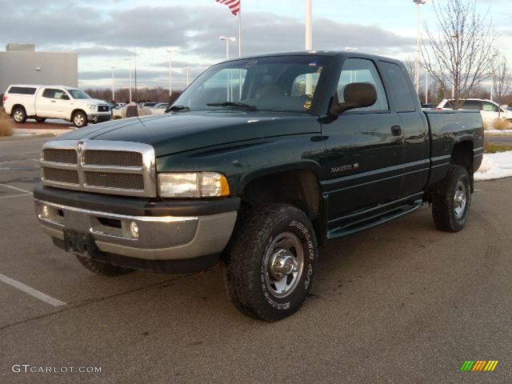 1998 Ram 2500 ST Extended Cab 4x4 - Deep Hunter Green Pearl / Gray photo #1