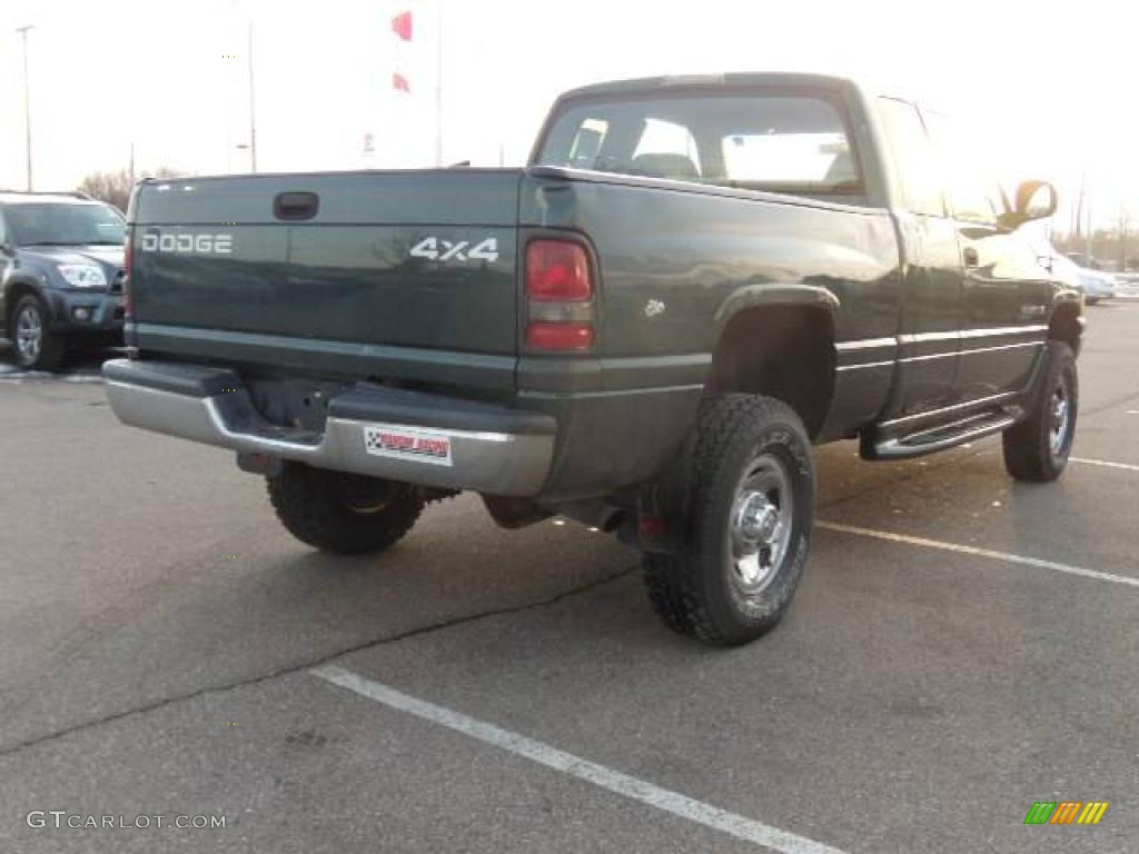 1998 Ram 2500 ST Extended Cab 4x4 - Deep Hunter Green Pearl / Gray photo #5