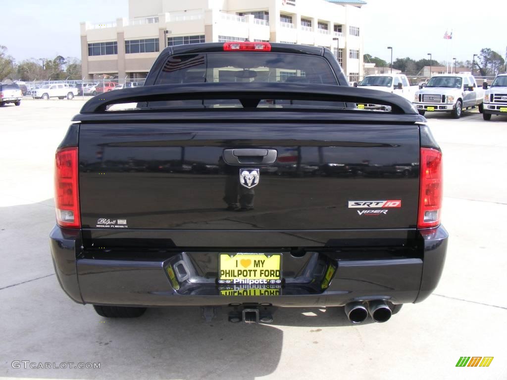 2006 Ram 1500 SRT-10 Quad Cab - Black / Medium Slate Gray photo #4