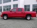 2008 Flame Red Dodge Dakota SLT Crew Cab  photo #2