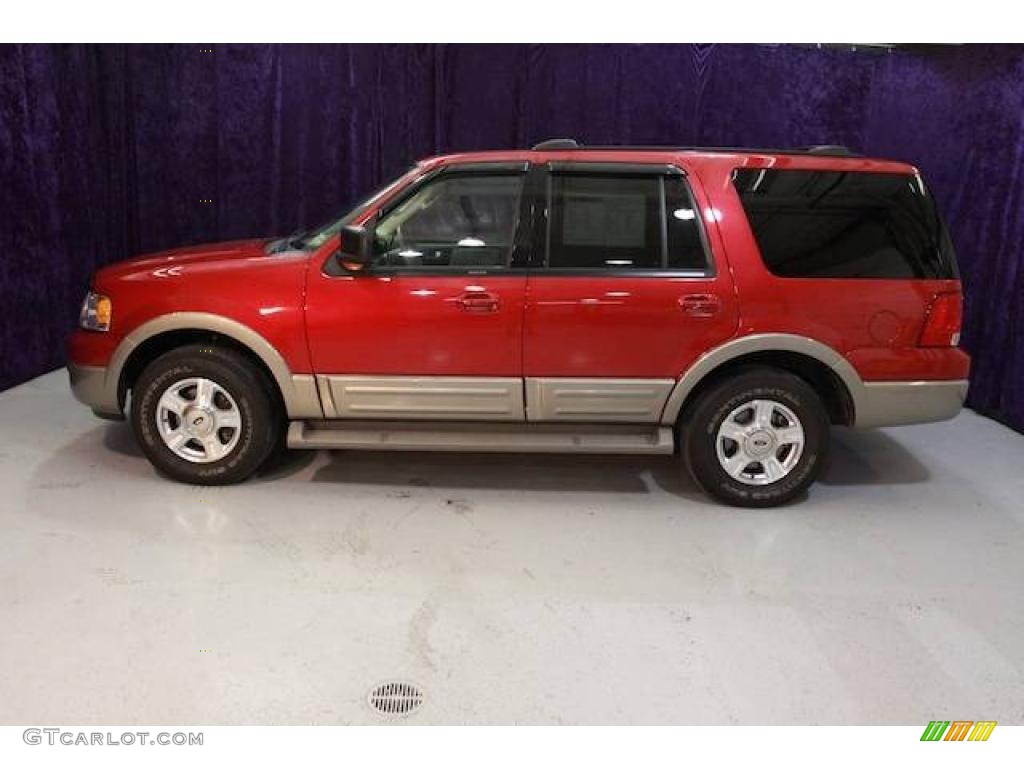 2003 Expedition Eddie Bauer - Laser Red Tinted Metallic / Medium Parchment photo #2