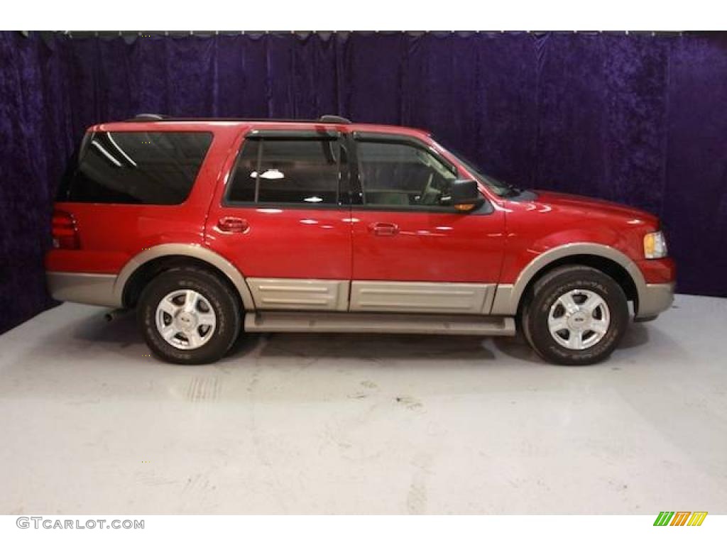 2003 Expedition Eddie Bauer - Laser Red Tinted Metallic / Medium Parchment photo #3