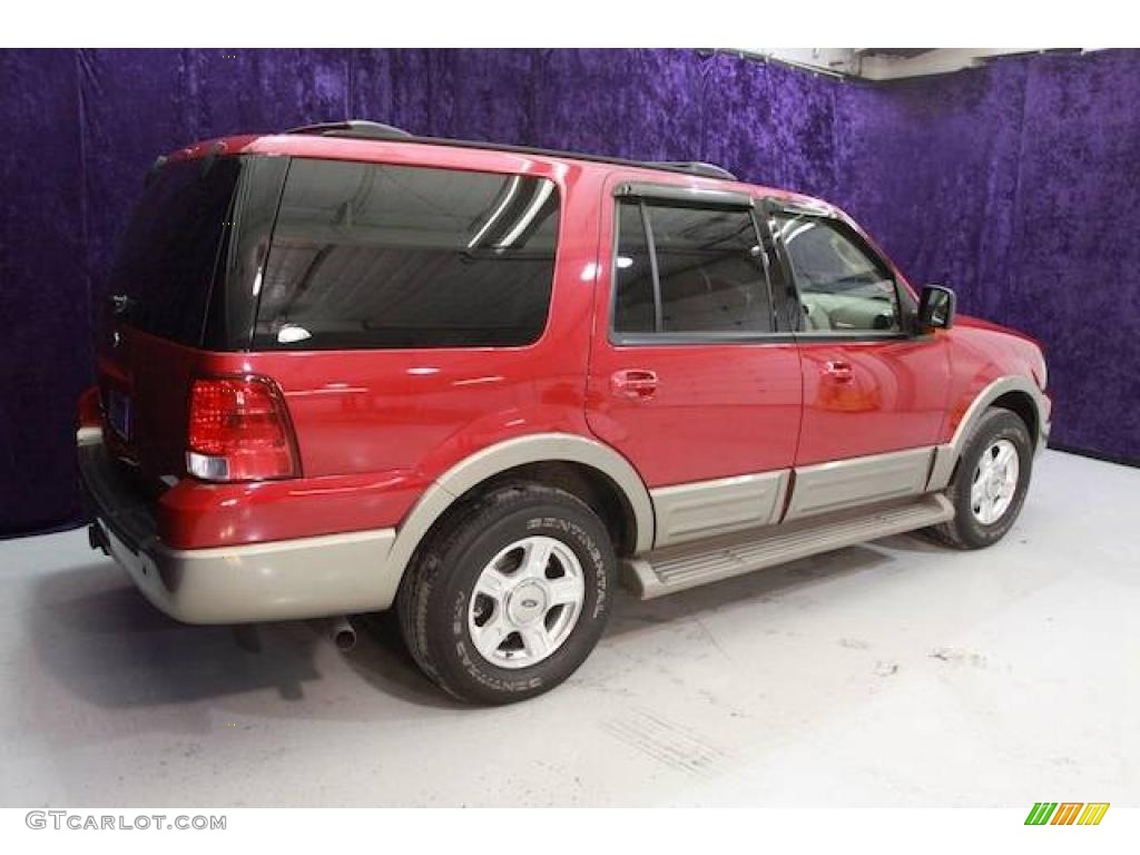 2003 Expedition Eddie Bauer - Laser Red Tinted Metallic / Medium Parchment photo #4